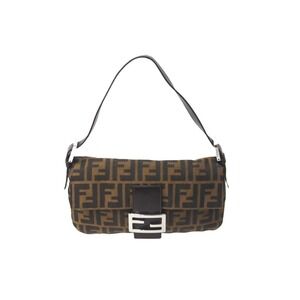 FENDI Mamma Bucket Handbag Accessory Pouch Zucca Brown